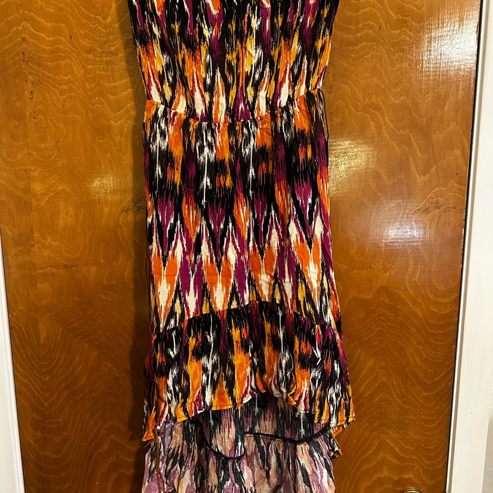 Multicolor Sleeveless Midi Dress